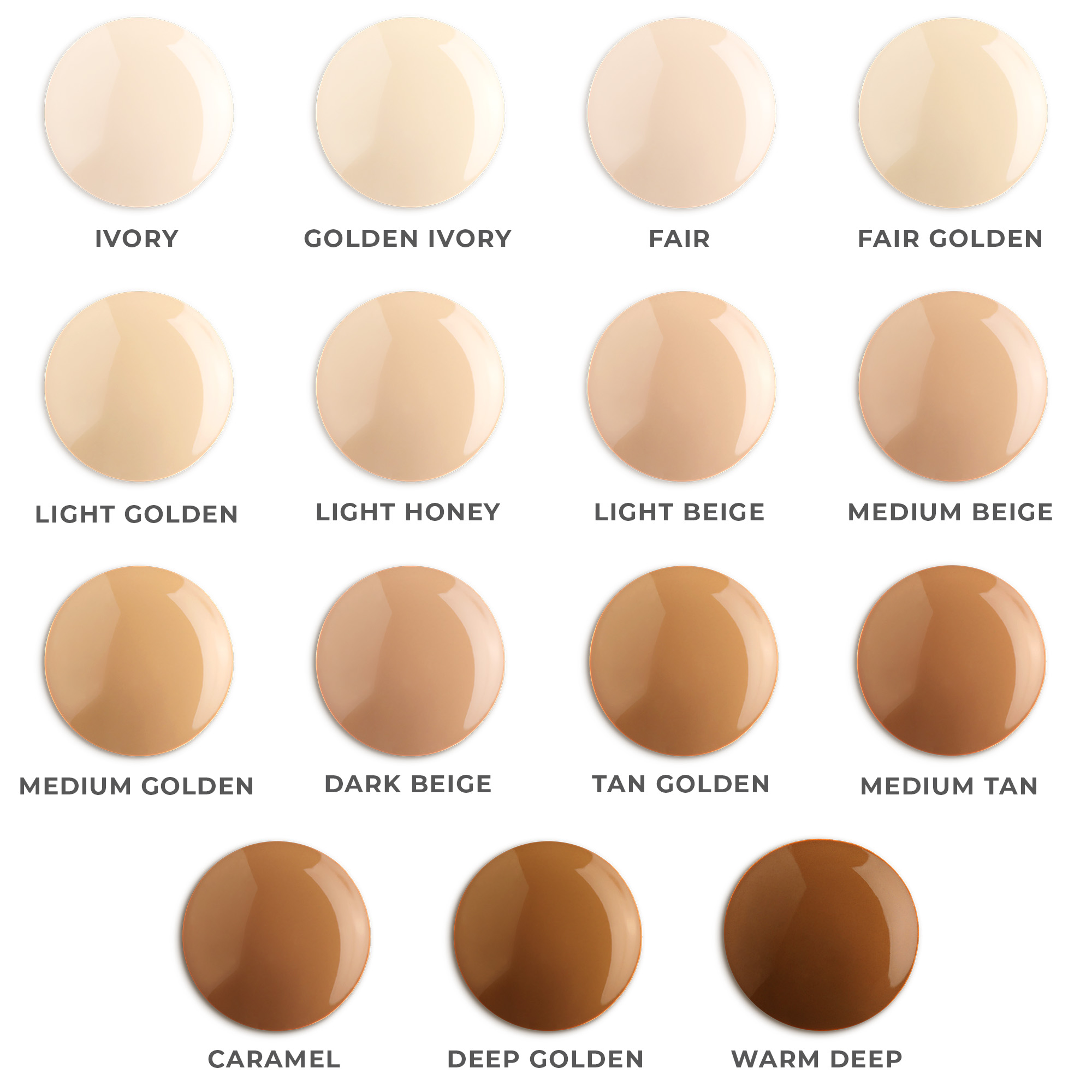 Swatches of AMAZINGCONCEALER shades showing full-coverage cream formula and diverse undertones.