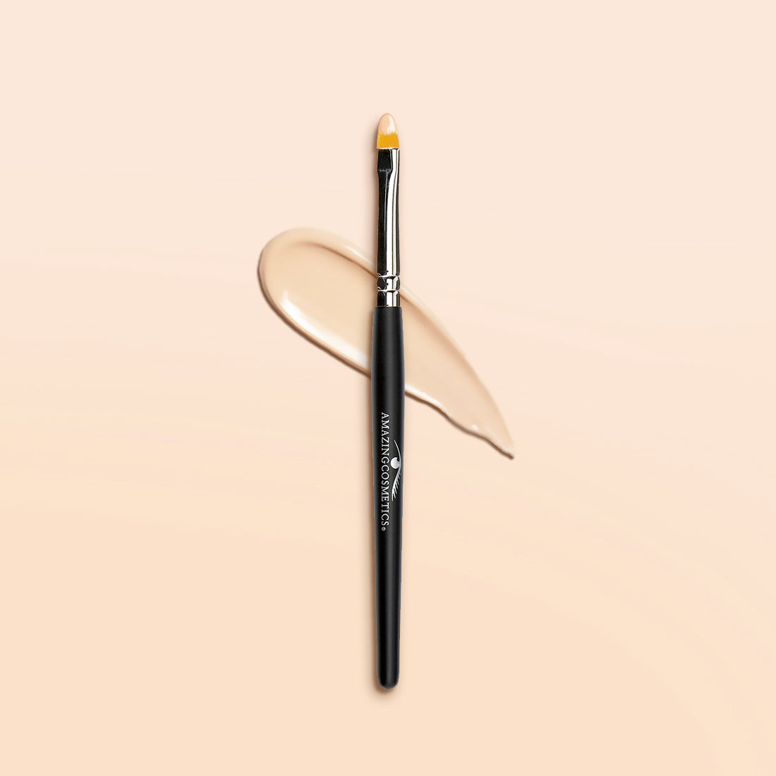 Concealer Brush with concealer swatch